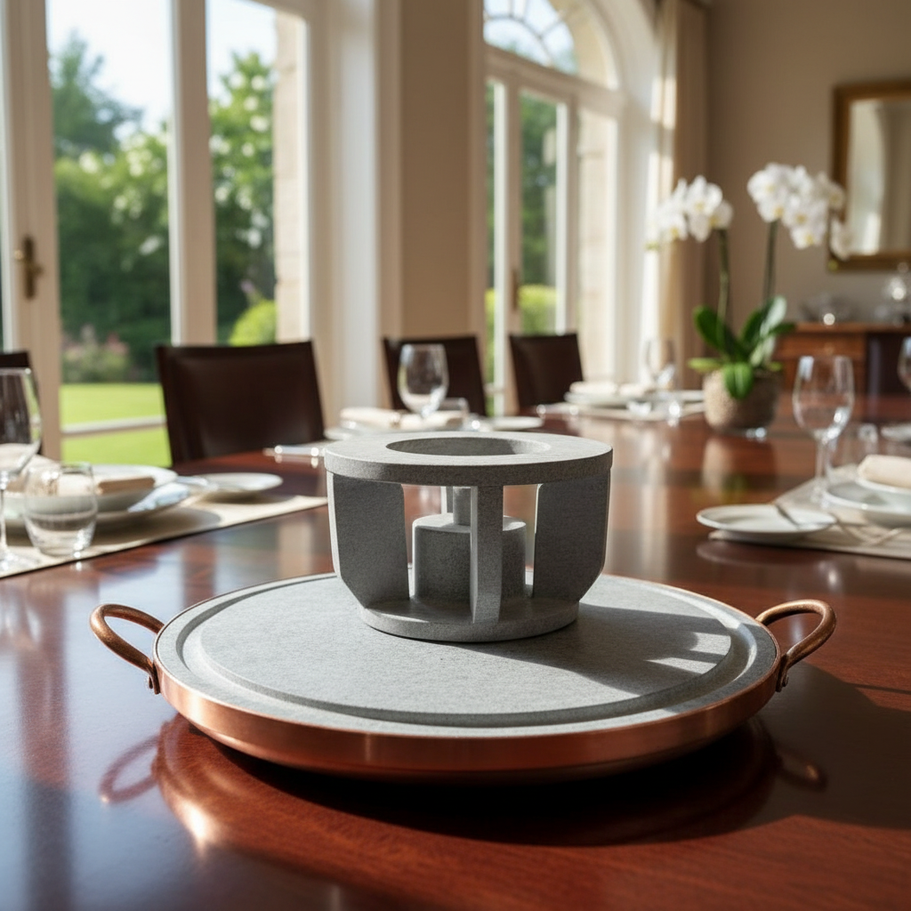 Fondue Carne Porção Pedra Chapa Grelha Rechaud 32cm