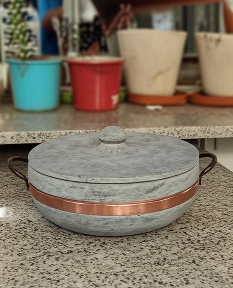 Panela De Pedra Sabão n3 Fogão A Gás Lenha Panela Natural