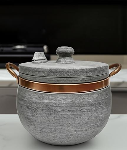 Panela De Pressão De Pedra n4 Fogão A Gás Lenha Panela Natural