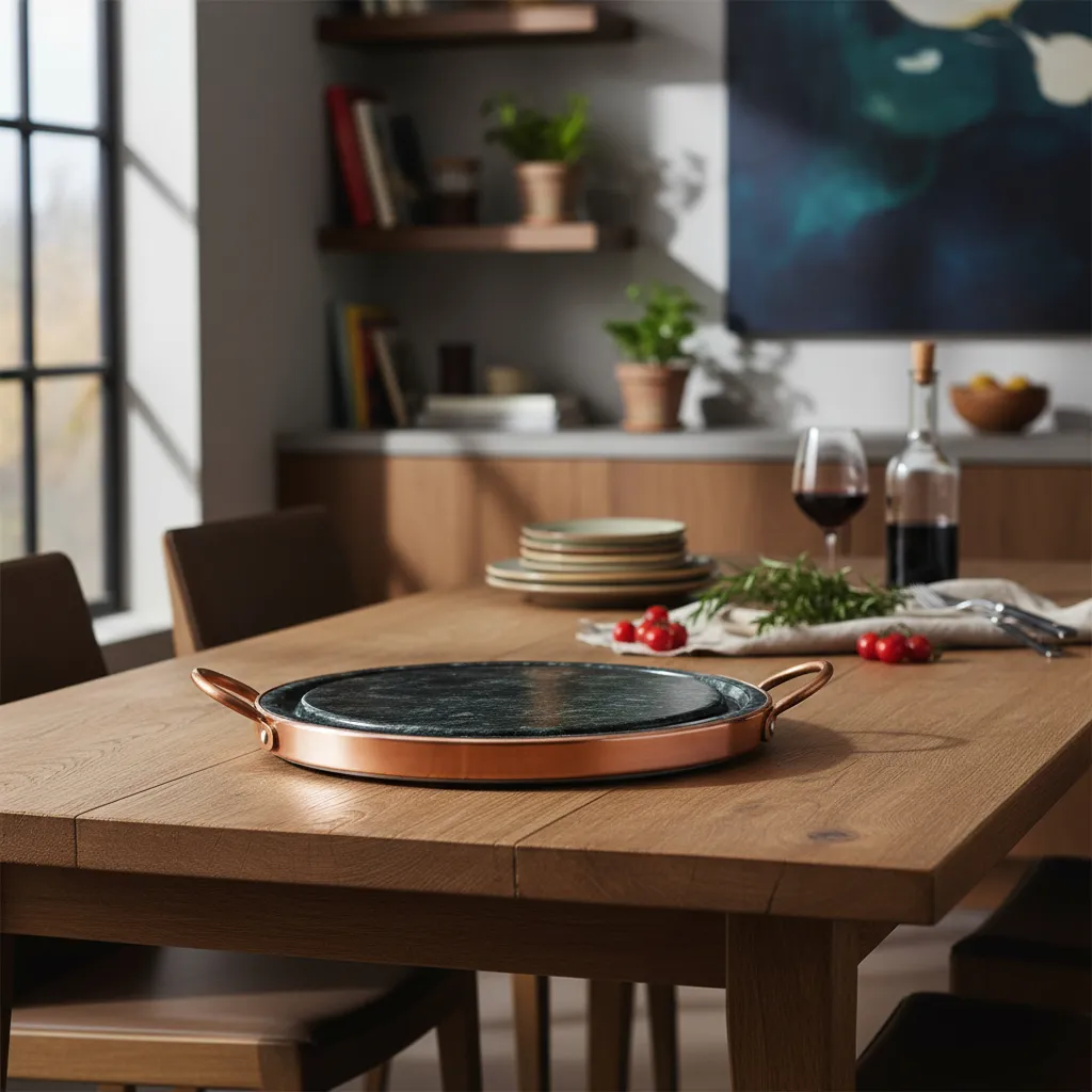 Fondue Pedra Para Carne Chapa Porção Pizza Grelha 22cm