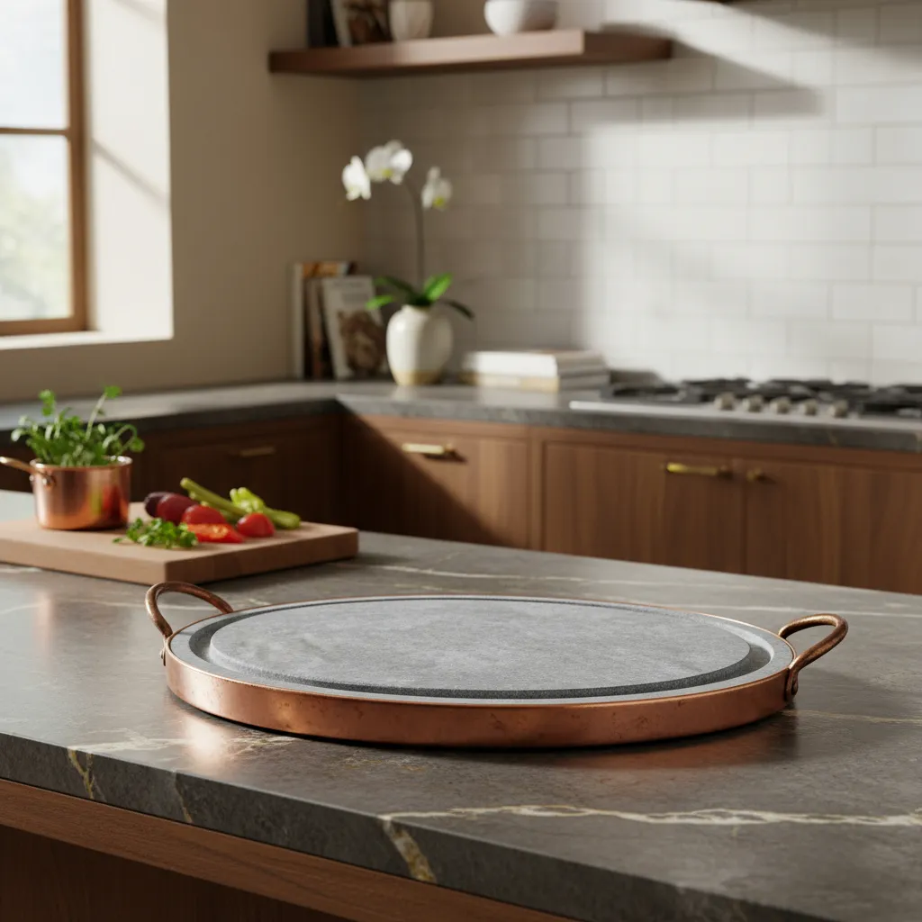 Fondue Pedra Para Carne Chapa Porção Pizza Grelha 32cm