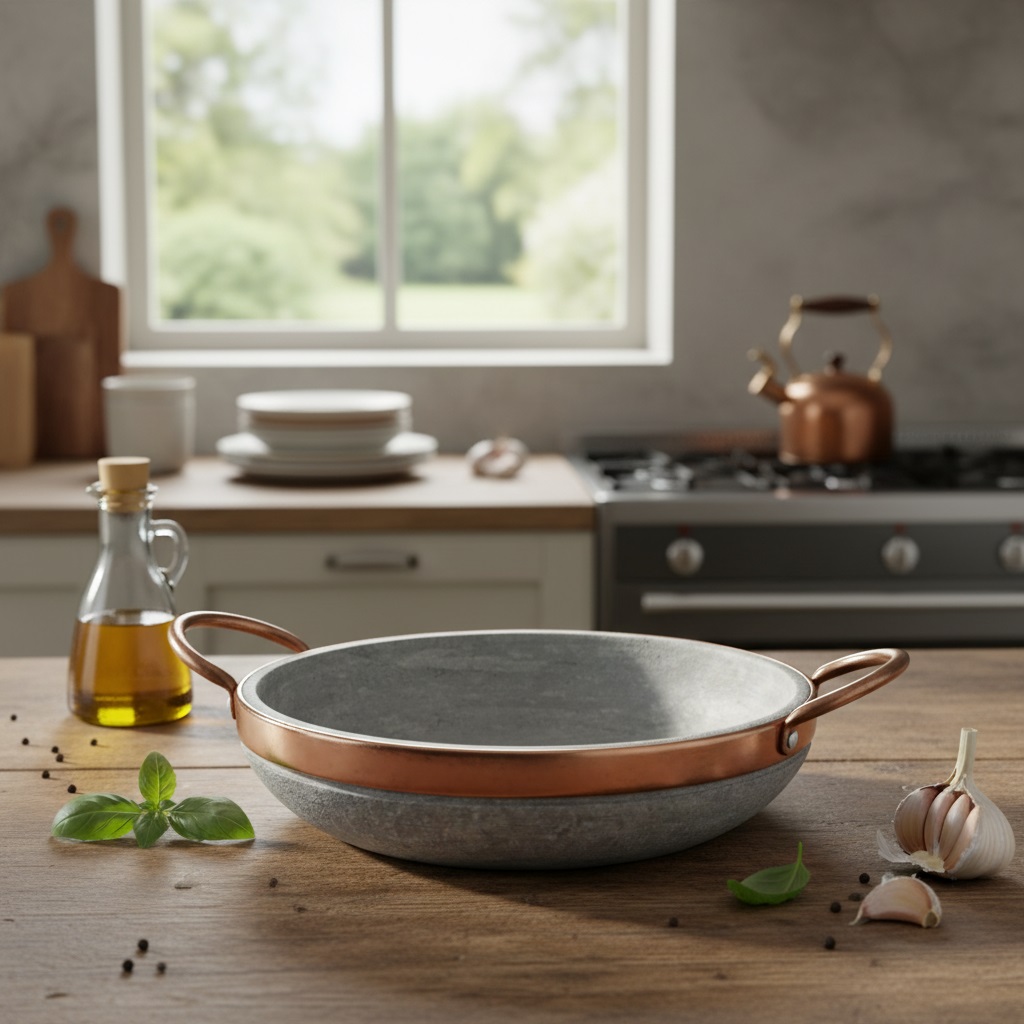 Frigideira De Pedra Sabão Fogão A Gás Lenha Panela Natural 18cm - Imagem 2