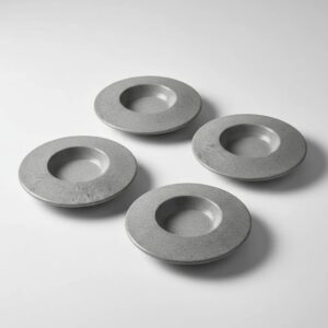 Jogo Com 4 Pratos Massas/Risoto Modelo Chapéu Invertido 23cm