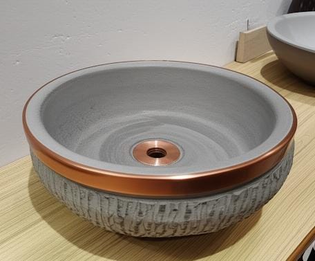 Cuba Em Pedra Detalhe Cobre Alto Padrão Rose Gold 35